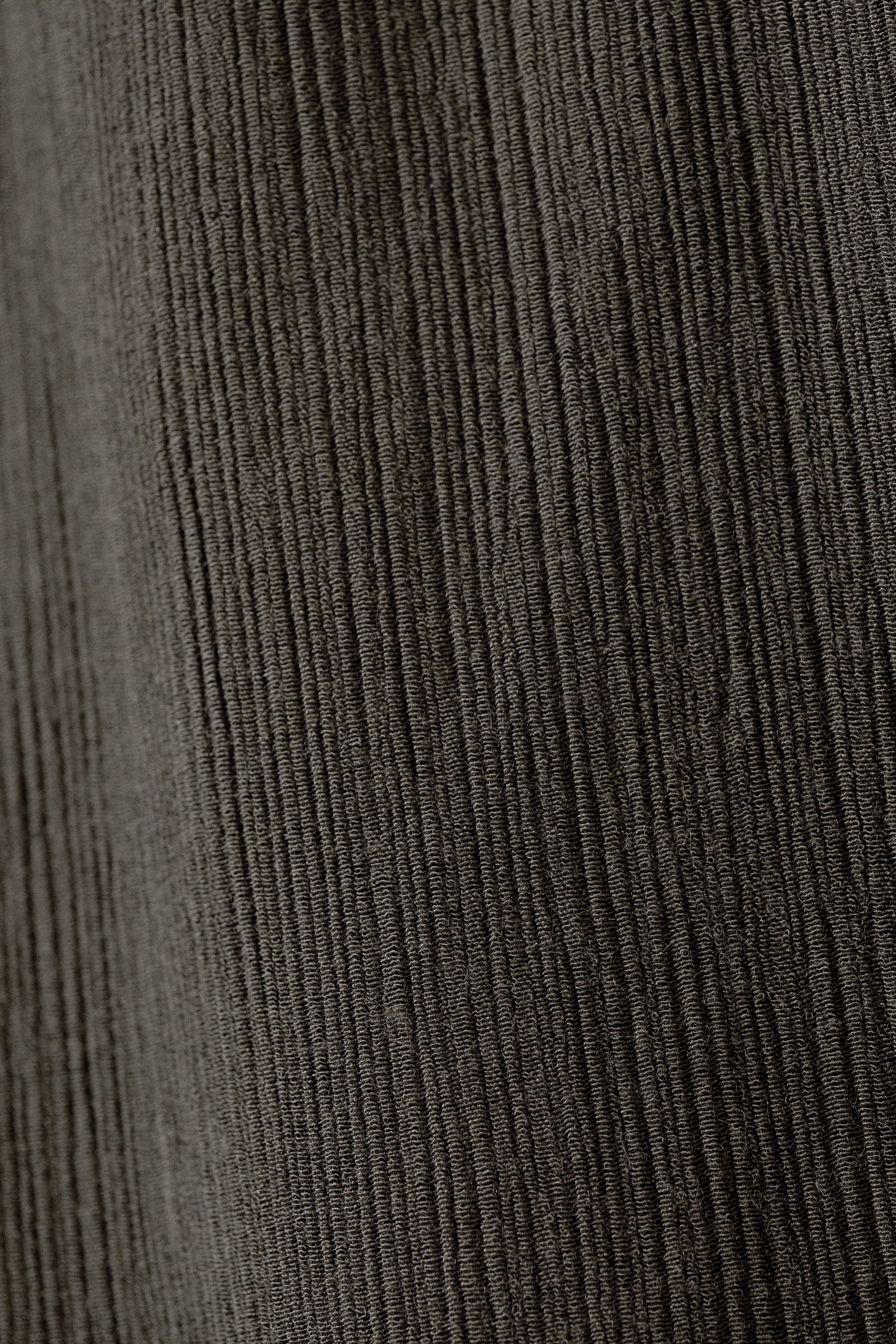 Dark Grey - Low Rise Flared Crinkled Trousers - 1