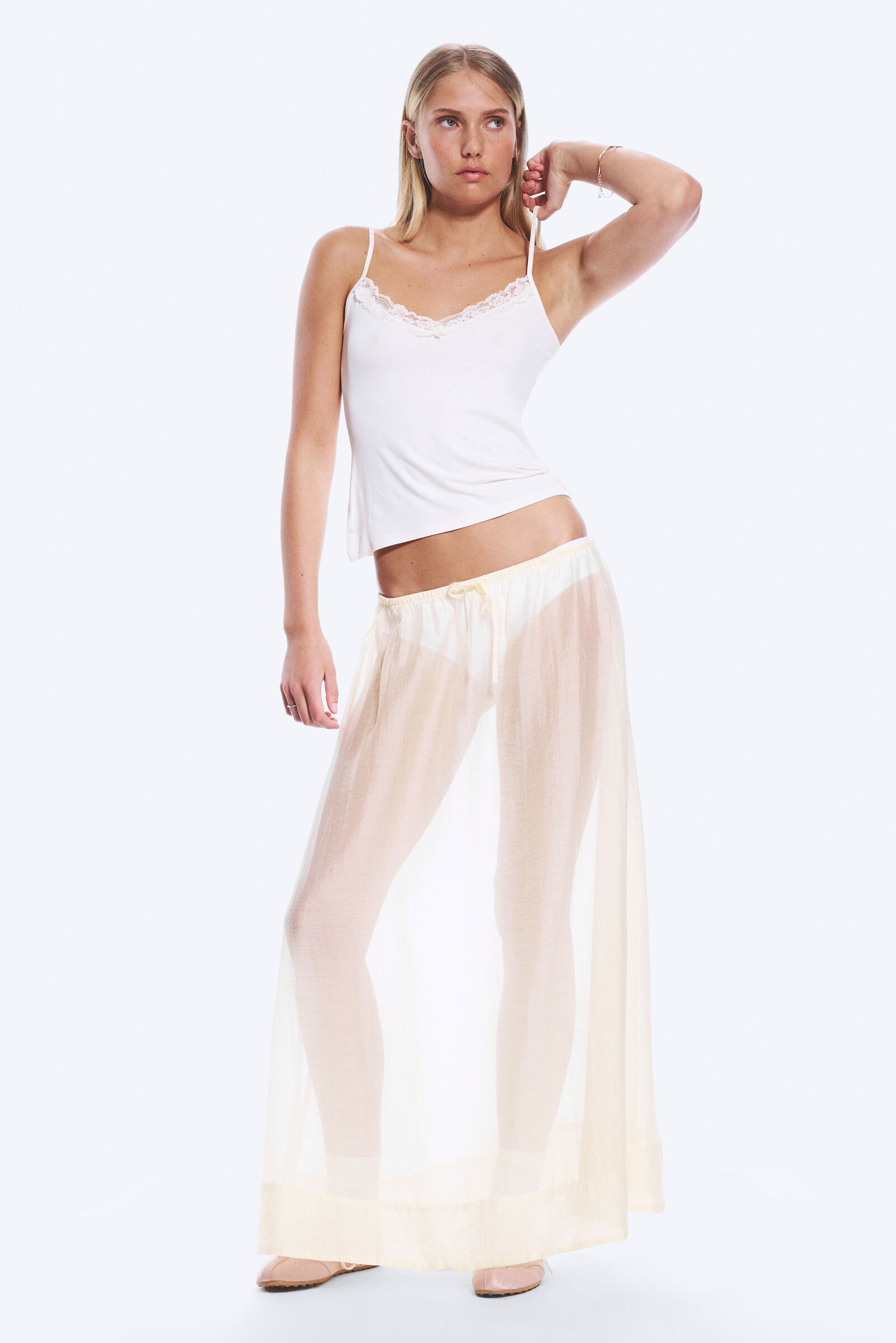 Low Rise Lyocell Maxi Skirt