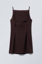 Dark Plum - Mini Suiting Dress - 1