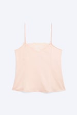 Light Dusty Peach - Satin Lace Top - 3