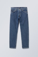 Nobel blauw - Barrel relaxed toelopende jeans - 0
