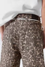 Leopard Print - Astro Loose Baggy Printed Cotton Twill Shorts - 8