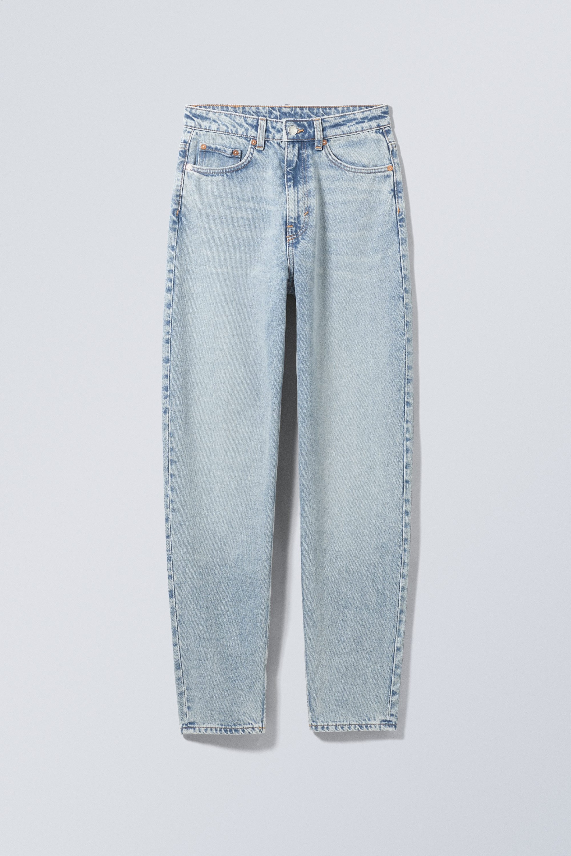 Blue Dusty Light - Lash High Waisted Regular Tapered Leg Jeans - 0
