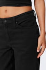 Black Rinse - Black - Area Mid Rise Loose Wide Leg Jeans - 2