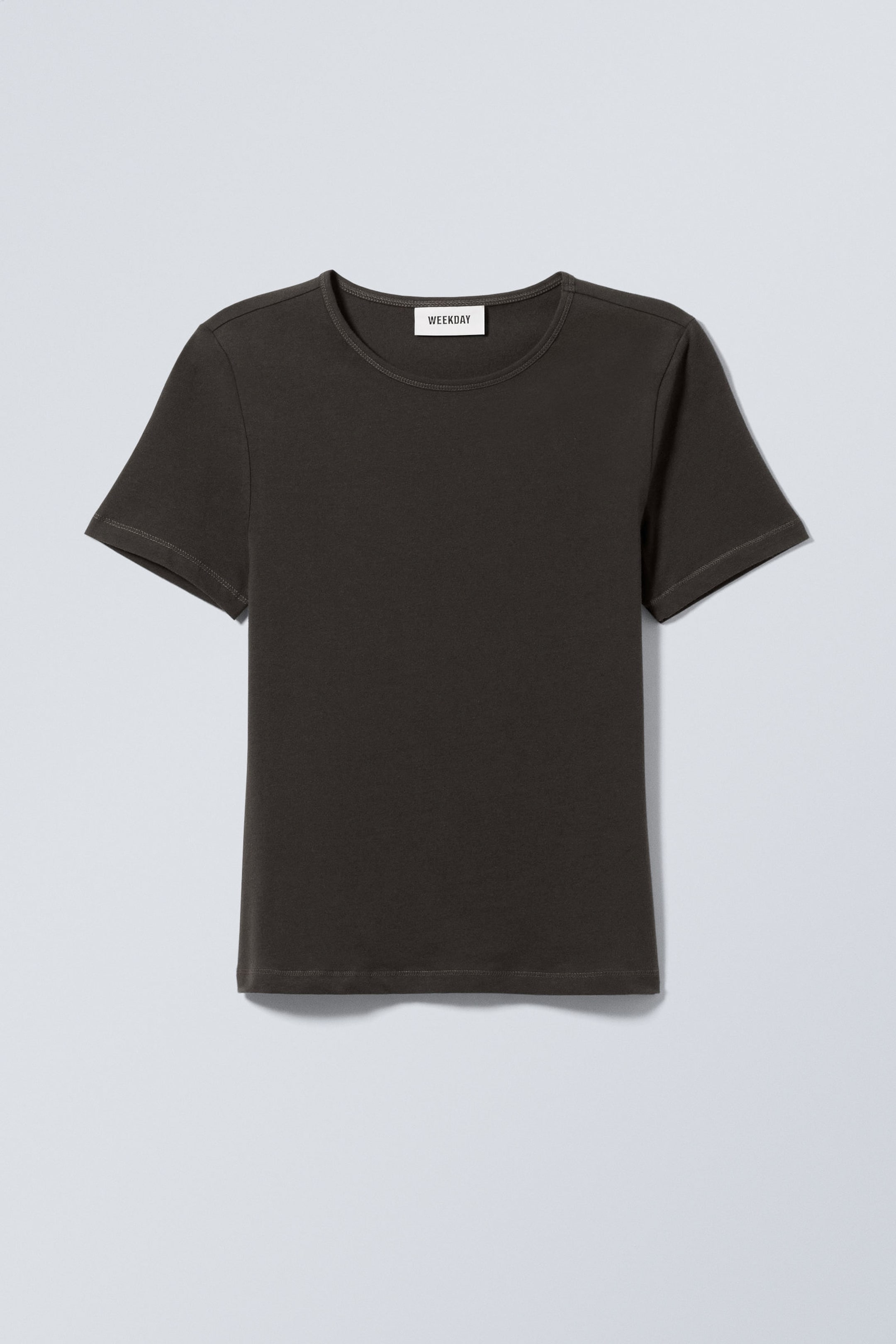 Donkerbruin - Nauwsluitend T-shirt - 3