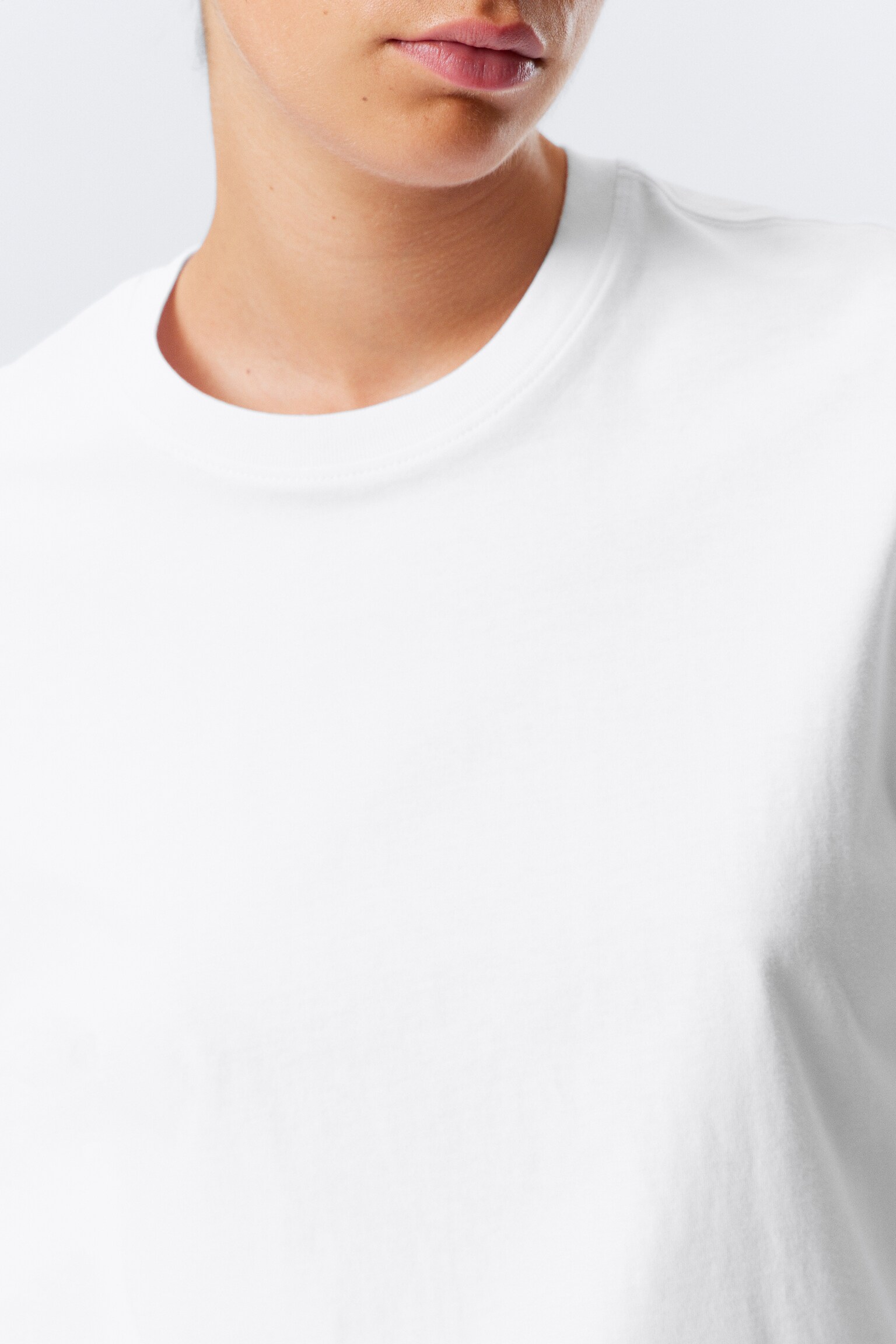 Long-Sleeved Boxy Cotton T-shirt - White/Fehér/Black - 5