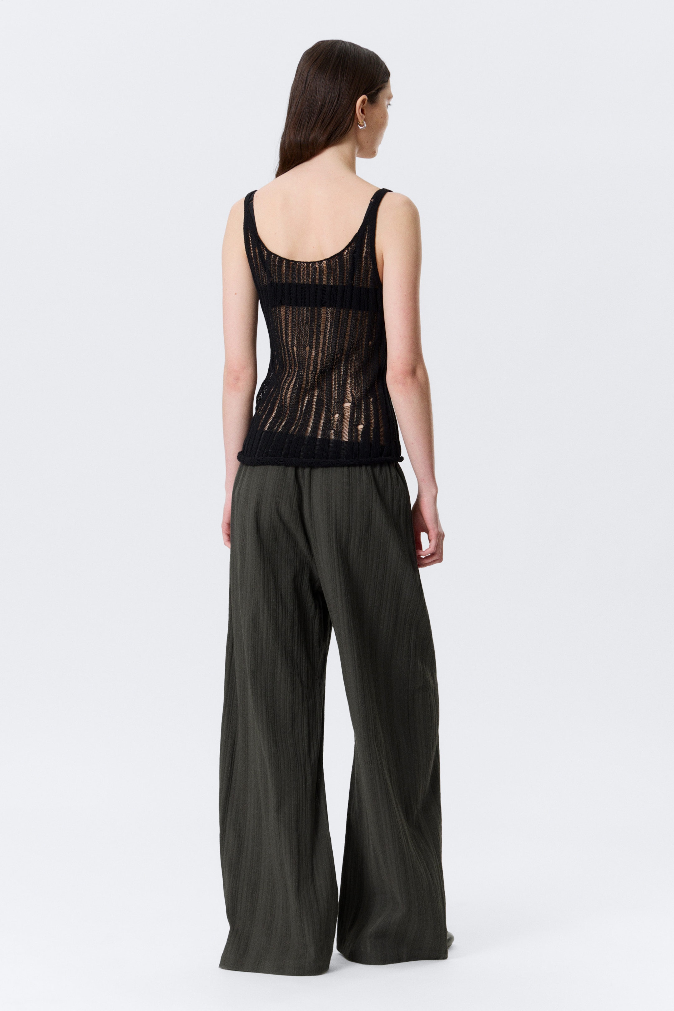 Noir - Débardeur en maille texturée - 2