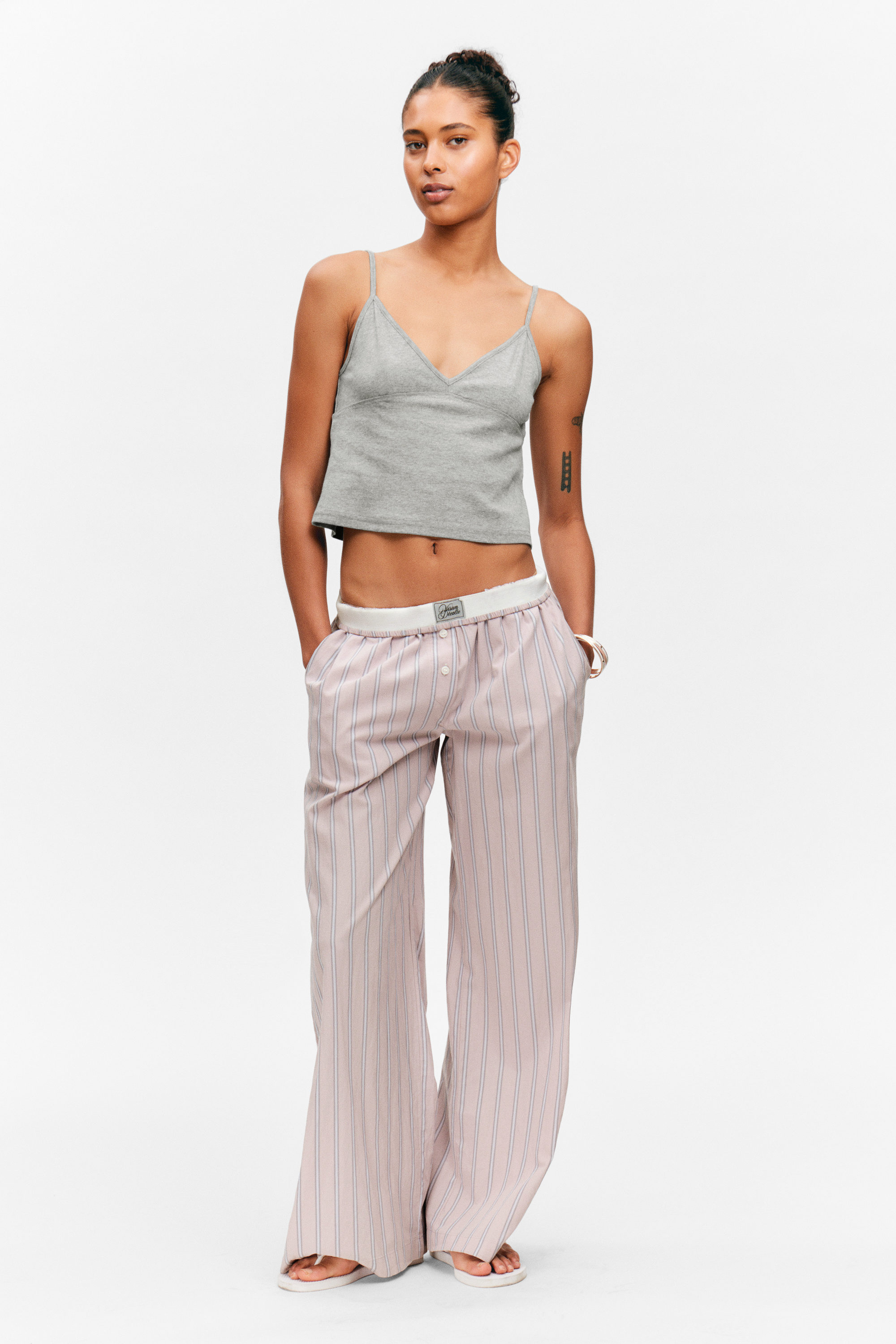 Grey Melange - Soft Strap Top - 3