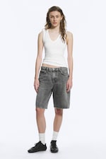 Grey Fade - Grey - Monterey Low Rise Denim Shorts - 0