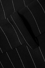 Black Pinstripe - Keel Low Suiting Trousers - 1