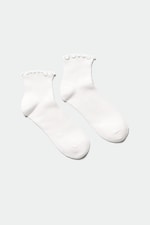 Weiß - Kurze Rüschensocken Laney - 0