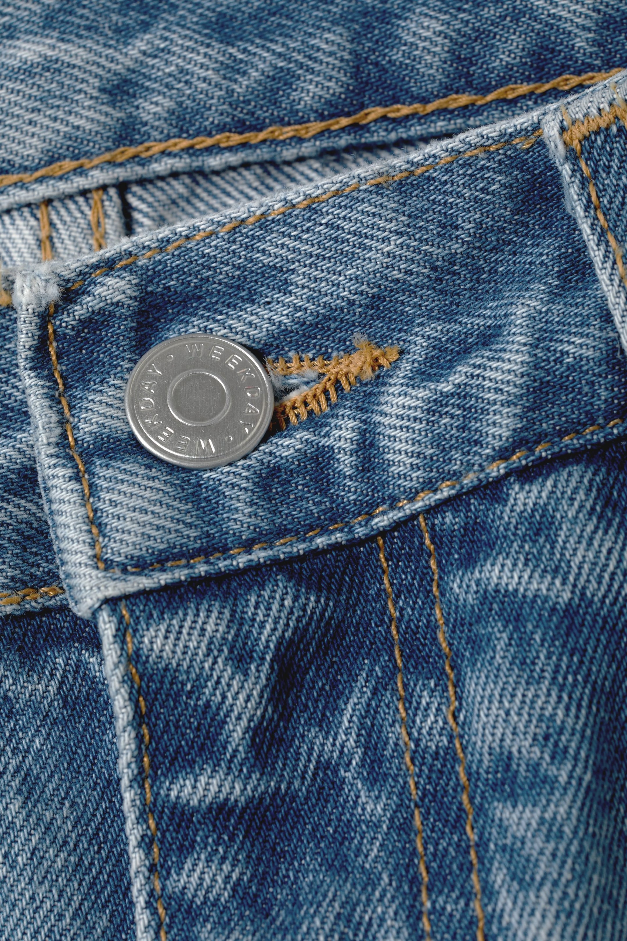 Hanson Blue - Blå - Rail Mid Waist Loose Wide Jeans - 1