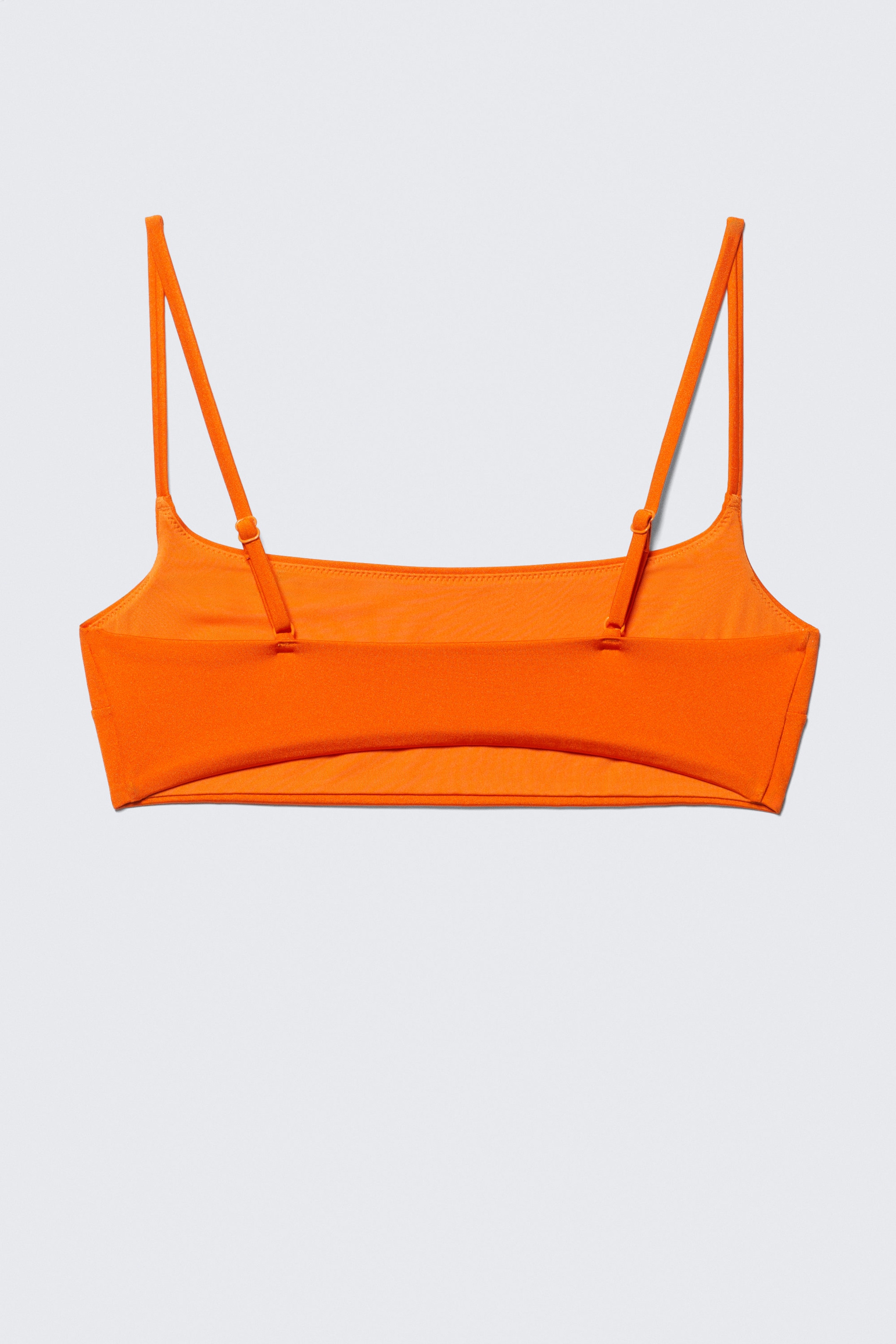 Bright Orange - Scoop Neck Bikini Top - 2