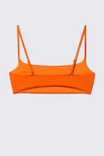 Bright Orange - Scoop Neck Bikini Top - 1