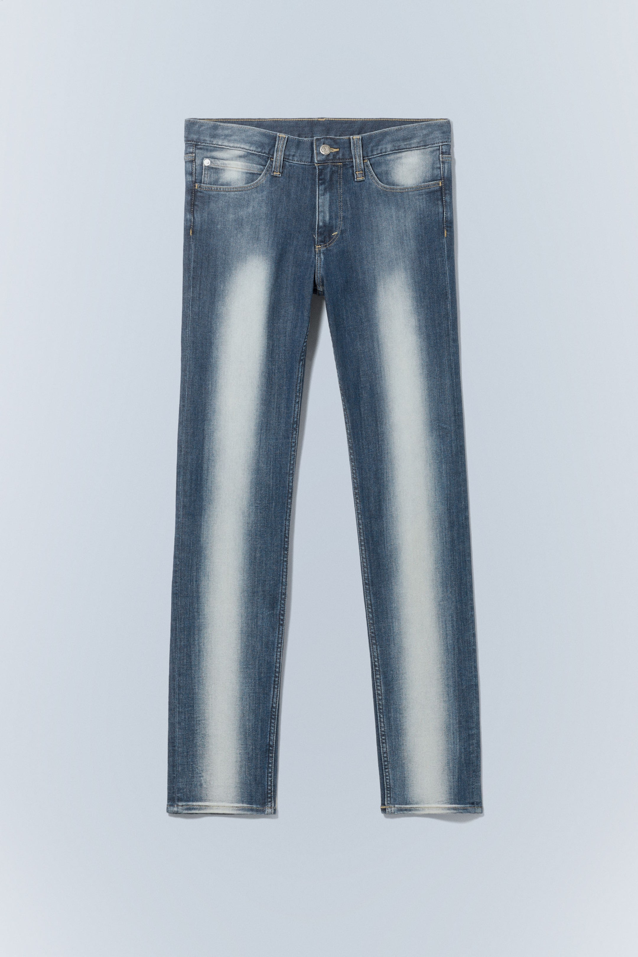 Blauw spray - Sleezie skinny jeans met lage taille - 4