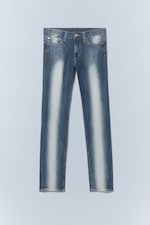 Blaues Spray - Sleeze – Skinny-Jeans mit niedriger Taille - 0