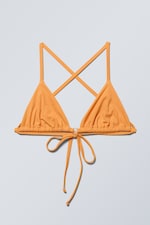 Mango - Tie Triangle Bikini Top - 0