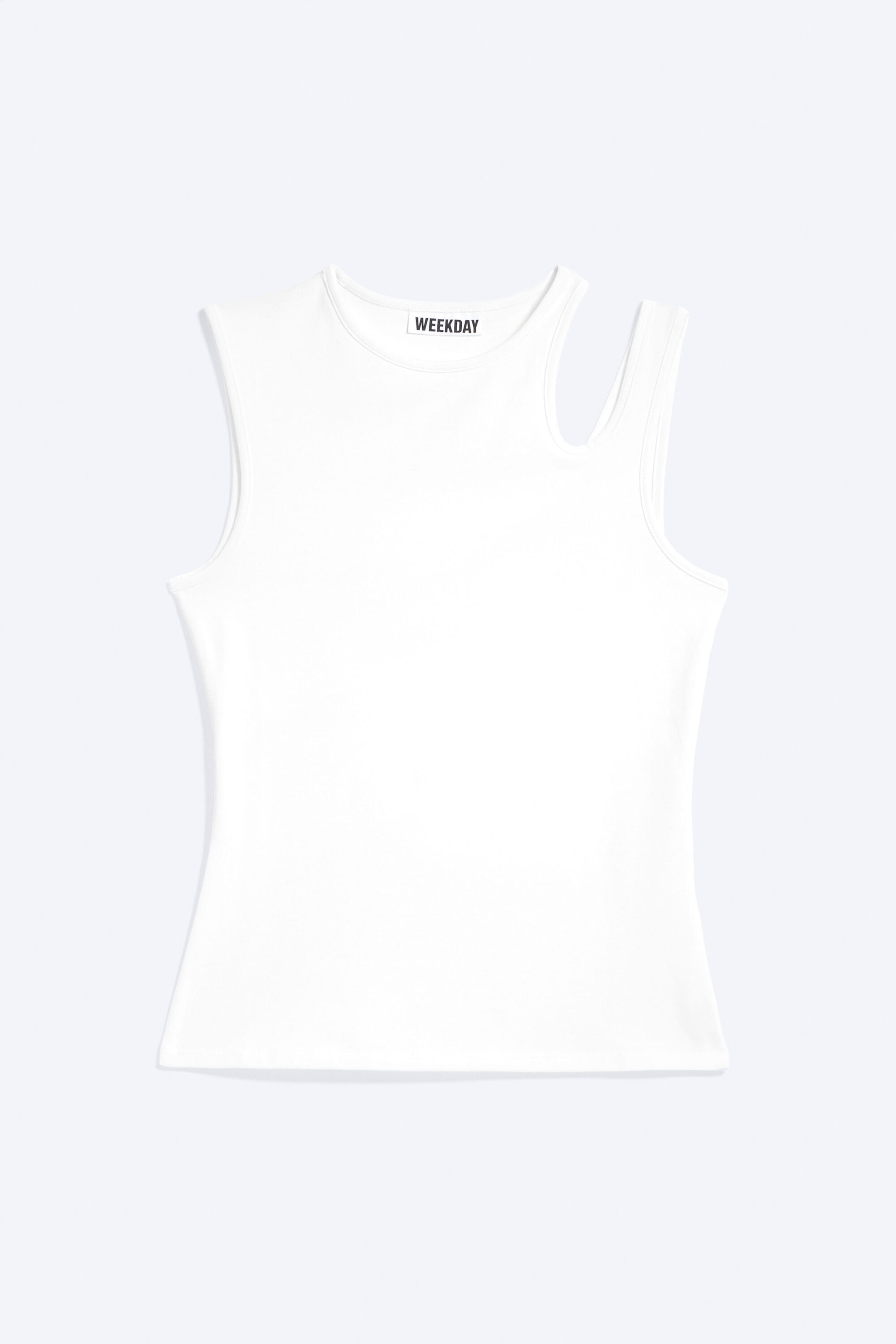 Vit - Slim Fit Linne med Cut-Outs - 0
