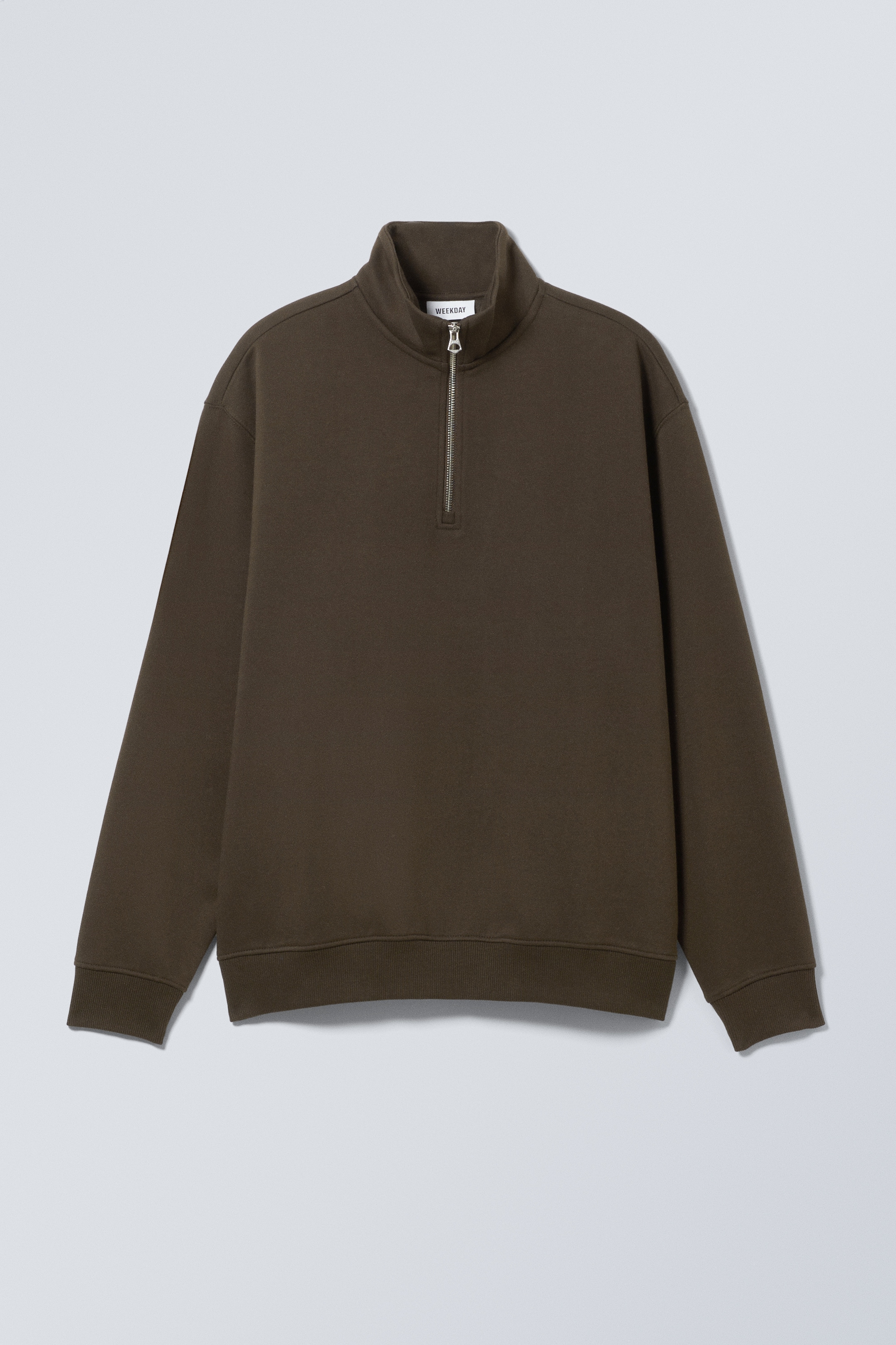 View larger image: Relaxed Heavy Half Zip Sweater - Dark Brown - Men | H&M GB 1