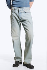 Blaze Blue - Light Blue - SPACE MID RISE RELAXED STRAIGHT JEANS - 1