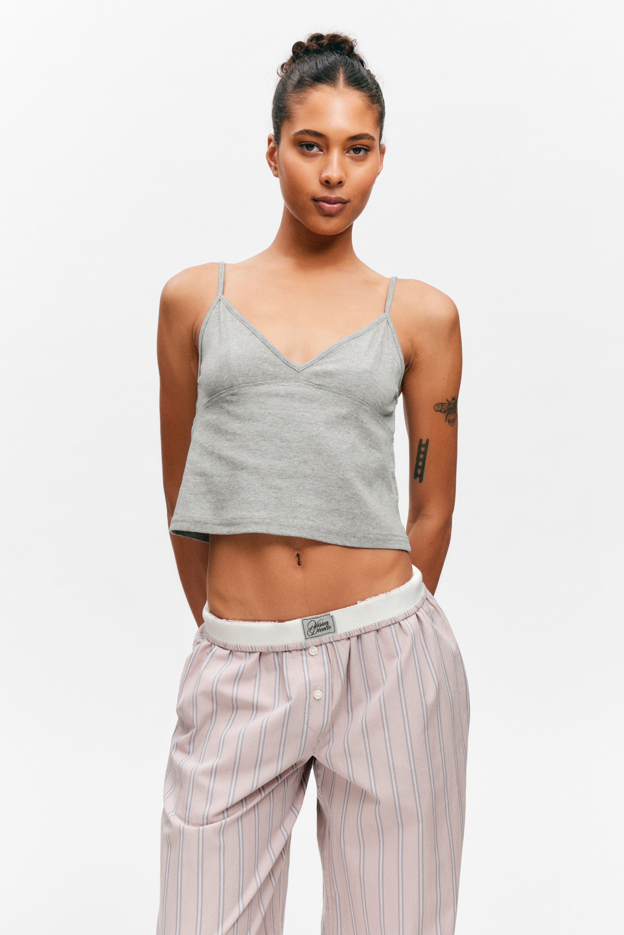 #C0C3C6 - Mjuk strap-topp - 2