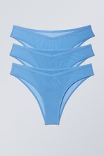 Hellblau - 3er-Pack Brazilian-Slips Bonnie - 0