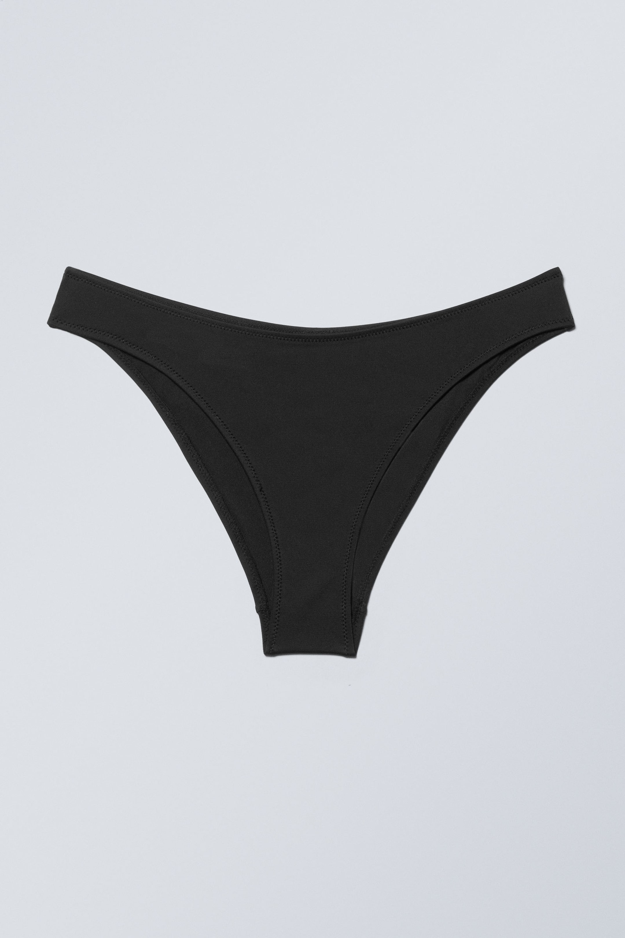 Zwart - Bikinibroekje met ronde tailleband - 3