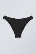 Zwart - Bikinibroekje met ronde tailleband - 3