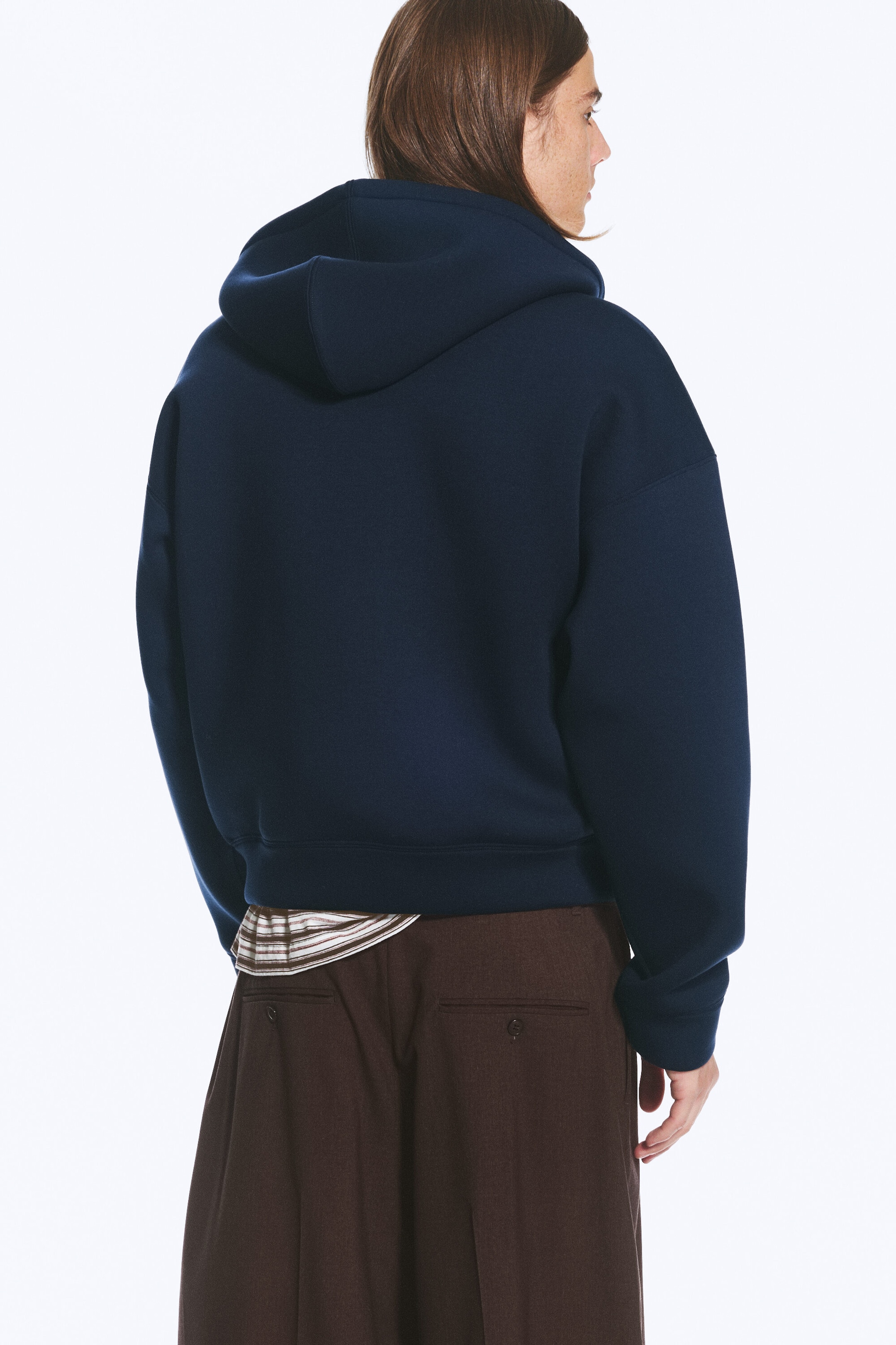Mörkblå - Simon Scuba Hoodie med dragkedja - 3