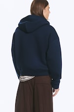 Mörkblå - Simon Scuba Hoodie med dragkedja - 3