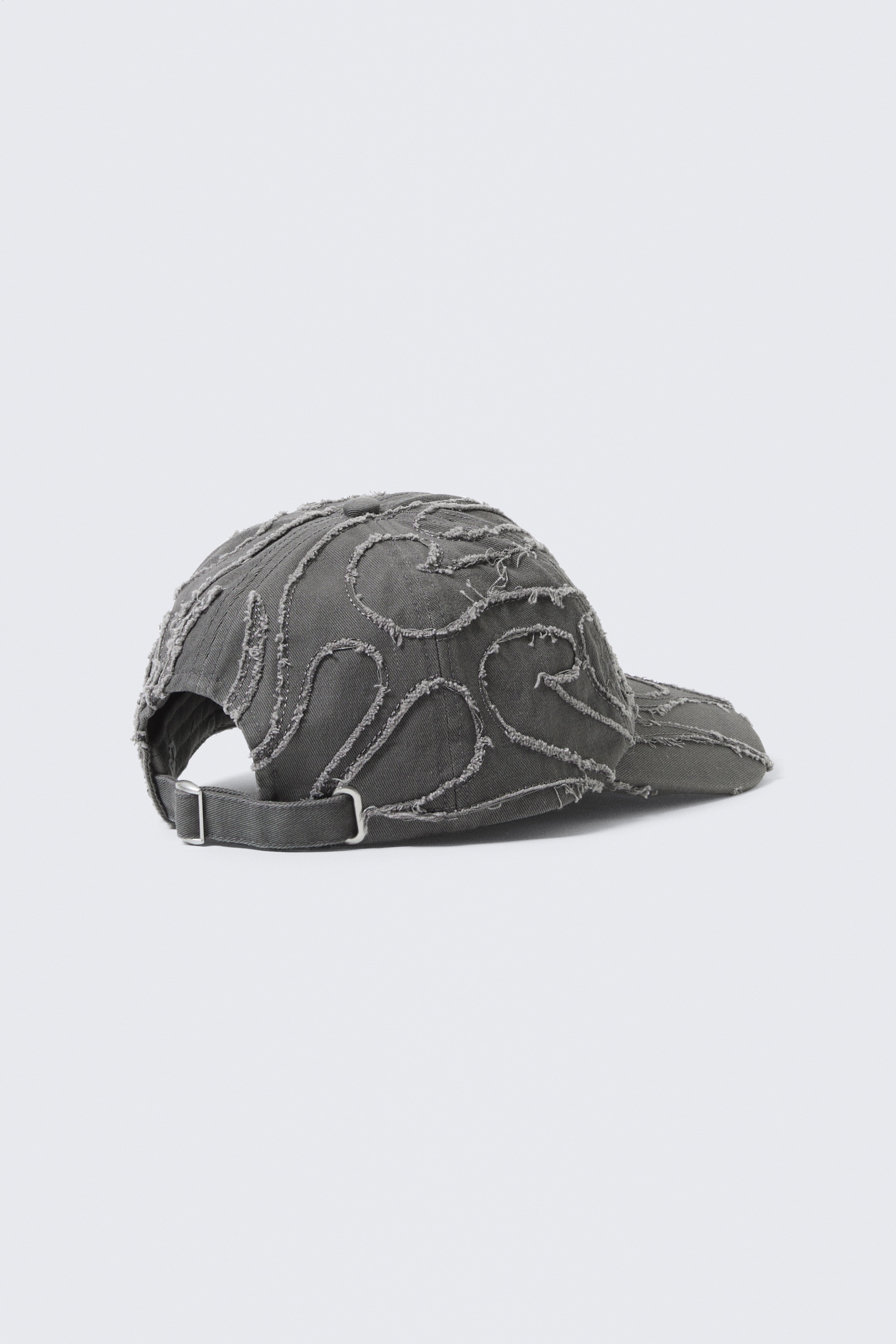 Cappellino in cotone con effetto used - Nero lavato/Grigio - Trashed Camo/Cropped nero