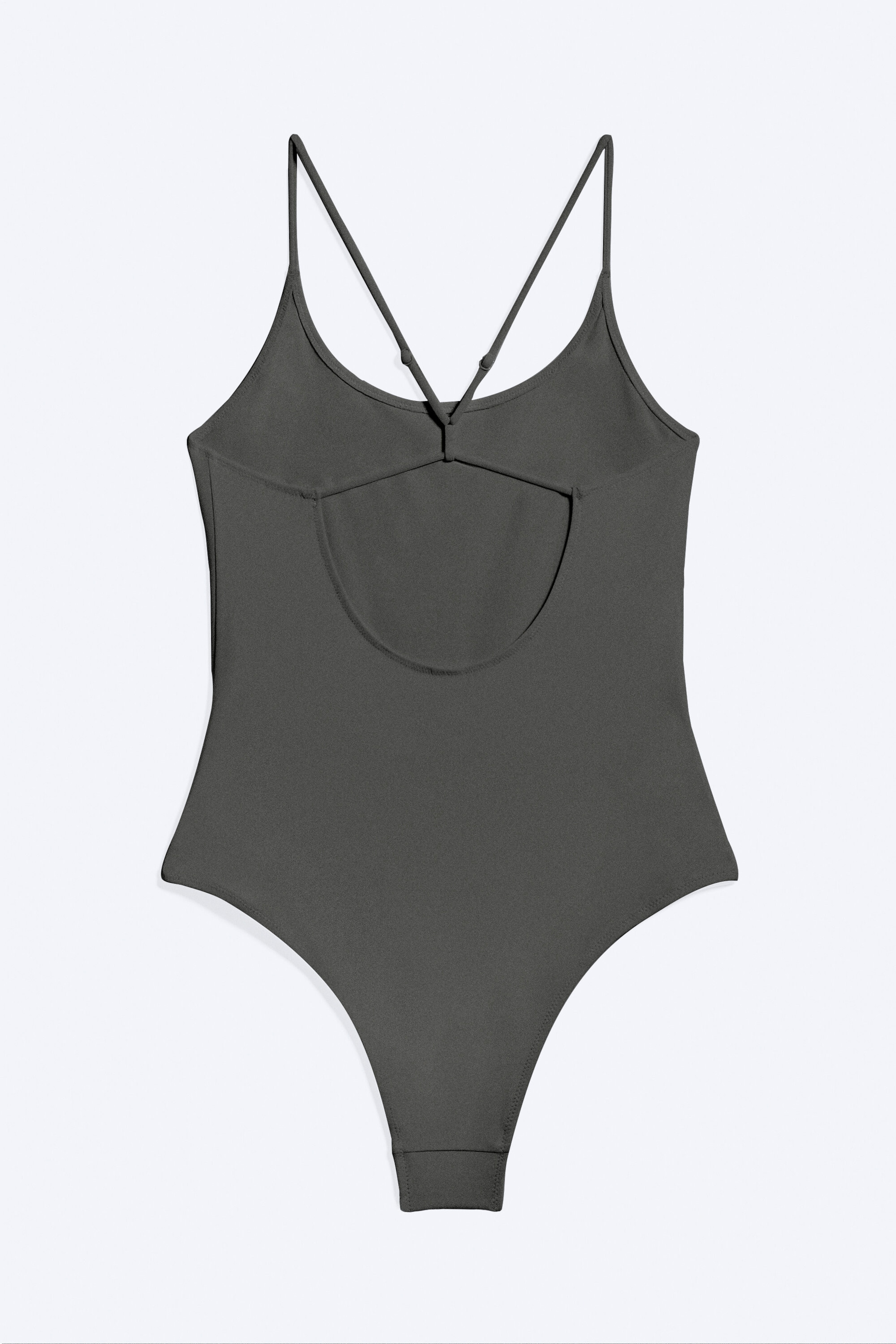 Gris foncé - Maillot de bain dos nageur - 4