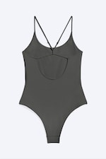 Gris foncé - Maillot de bain dos nageur - 4