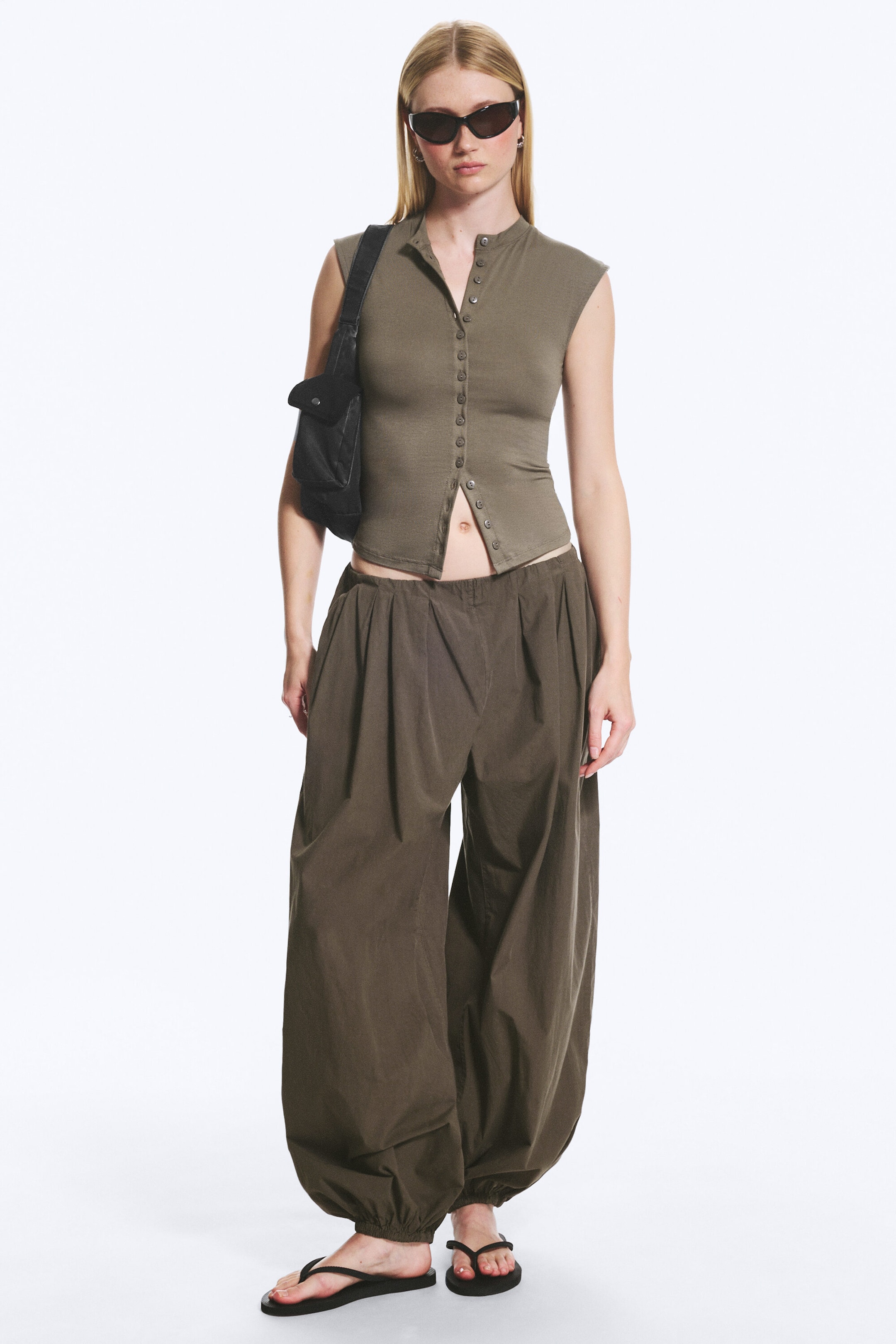 Dark Mole - Balloon Cotton Trouser - 2