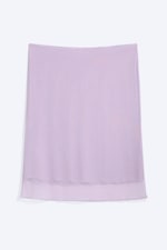 Light Purple - Layered Mesh Midi Skirt - 4