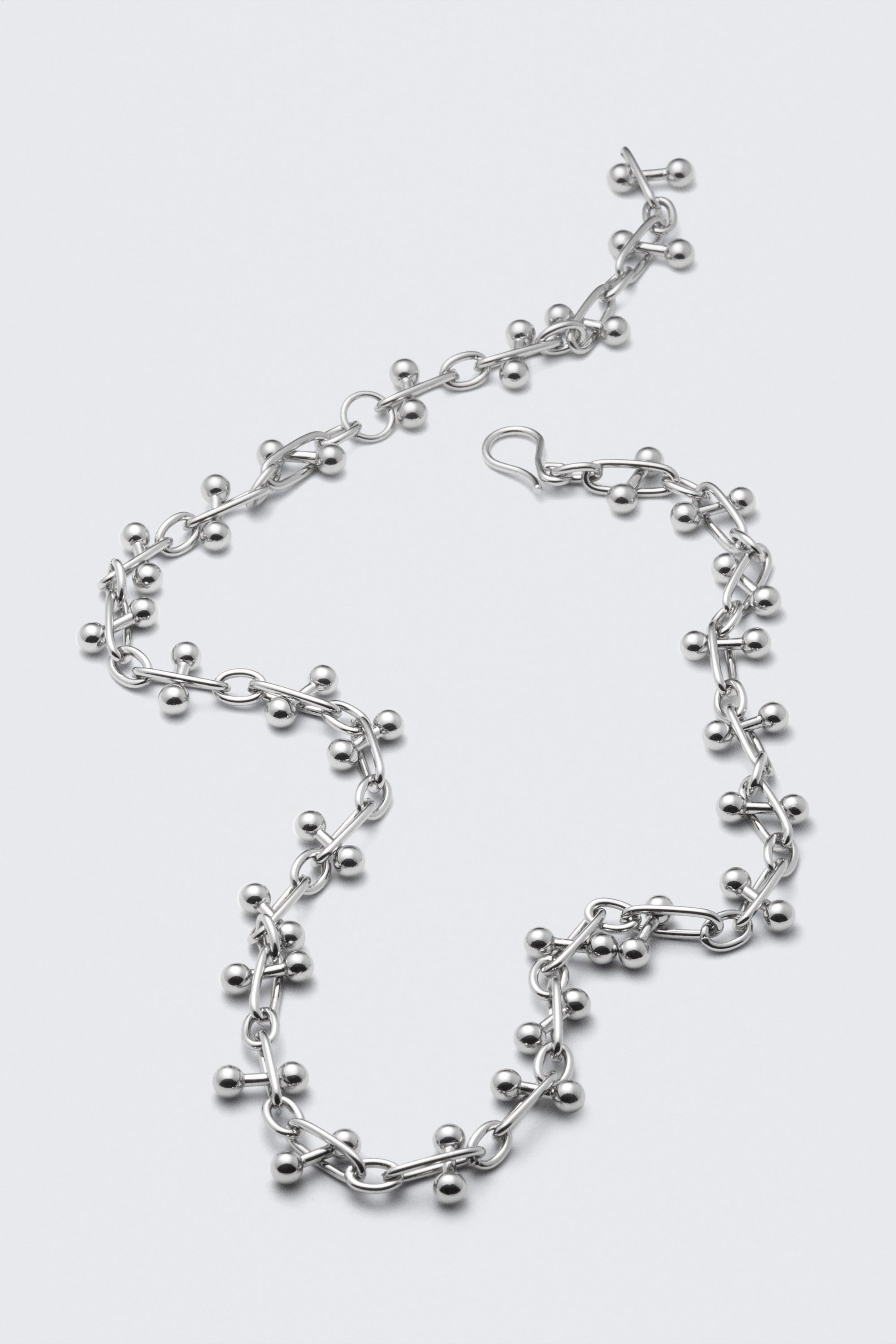 Silber - Barbell-Chain-Halskette - 1