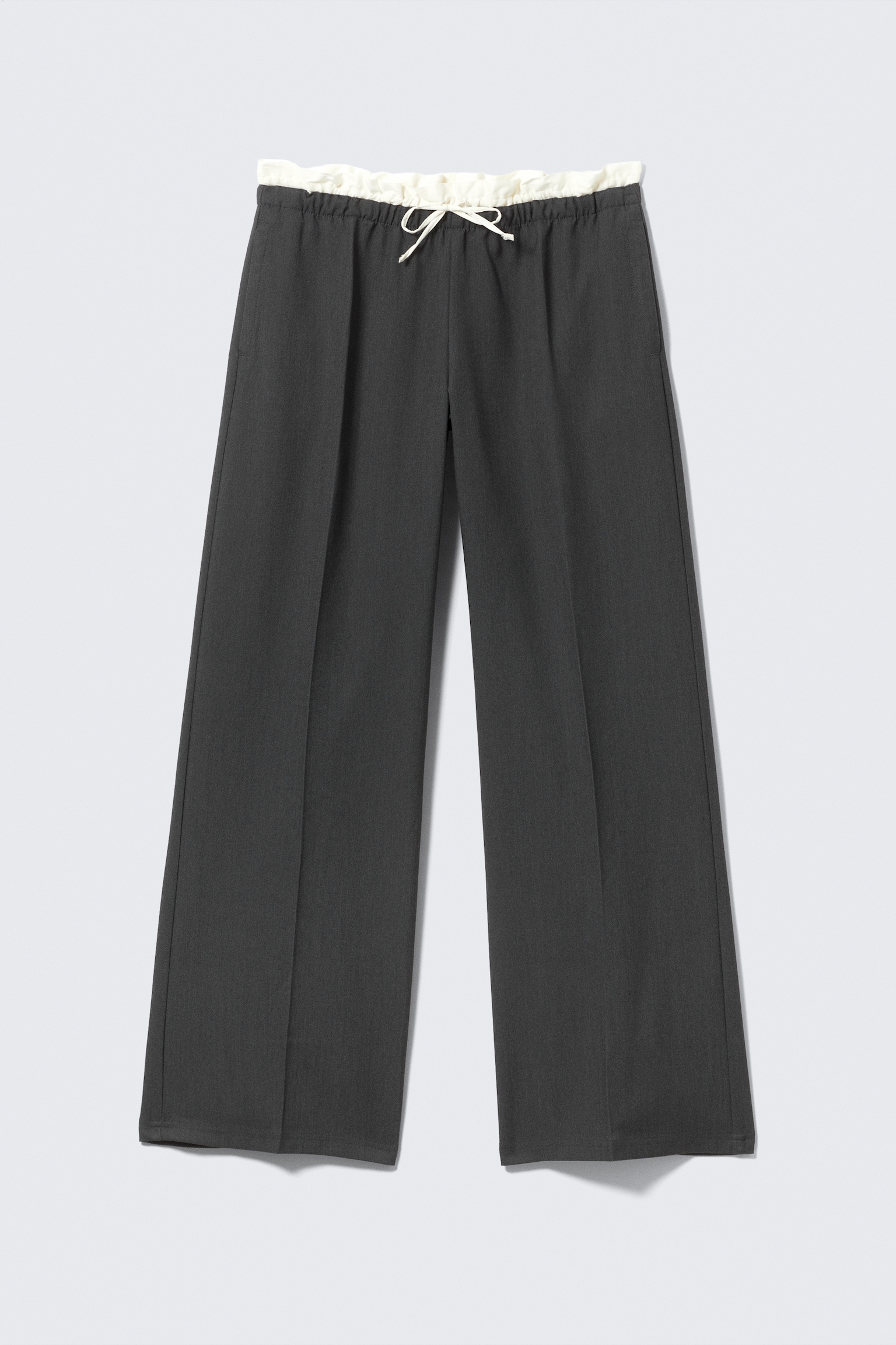 Pull-on mid waist kostymbyxor - Mörkgrå/Mörkgrå - 2