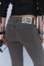 Bored Grey - Grå - Sleezie Low Waist Skinny Jeans - 2
