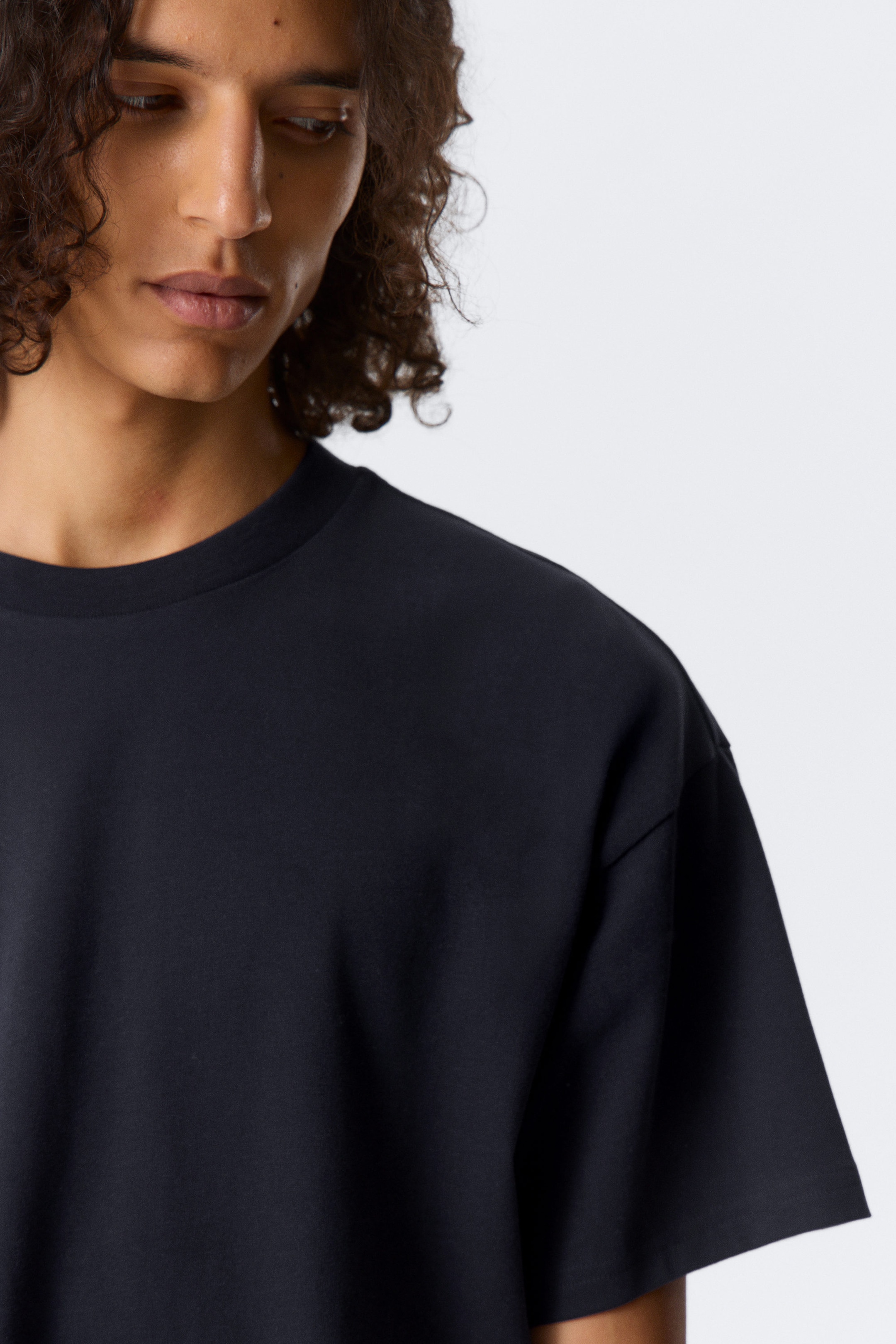 Dark Navy Blue - Loose Boxy T-shirt - 2