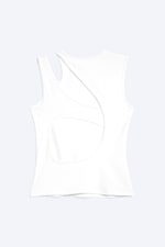 Vit - Slim Fit Linne med Cut-Outs - 1
