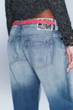 Kite Blue - Medium/Light Blue - Messy Low Rise Regular Straight Jeans - 5