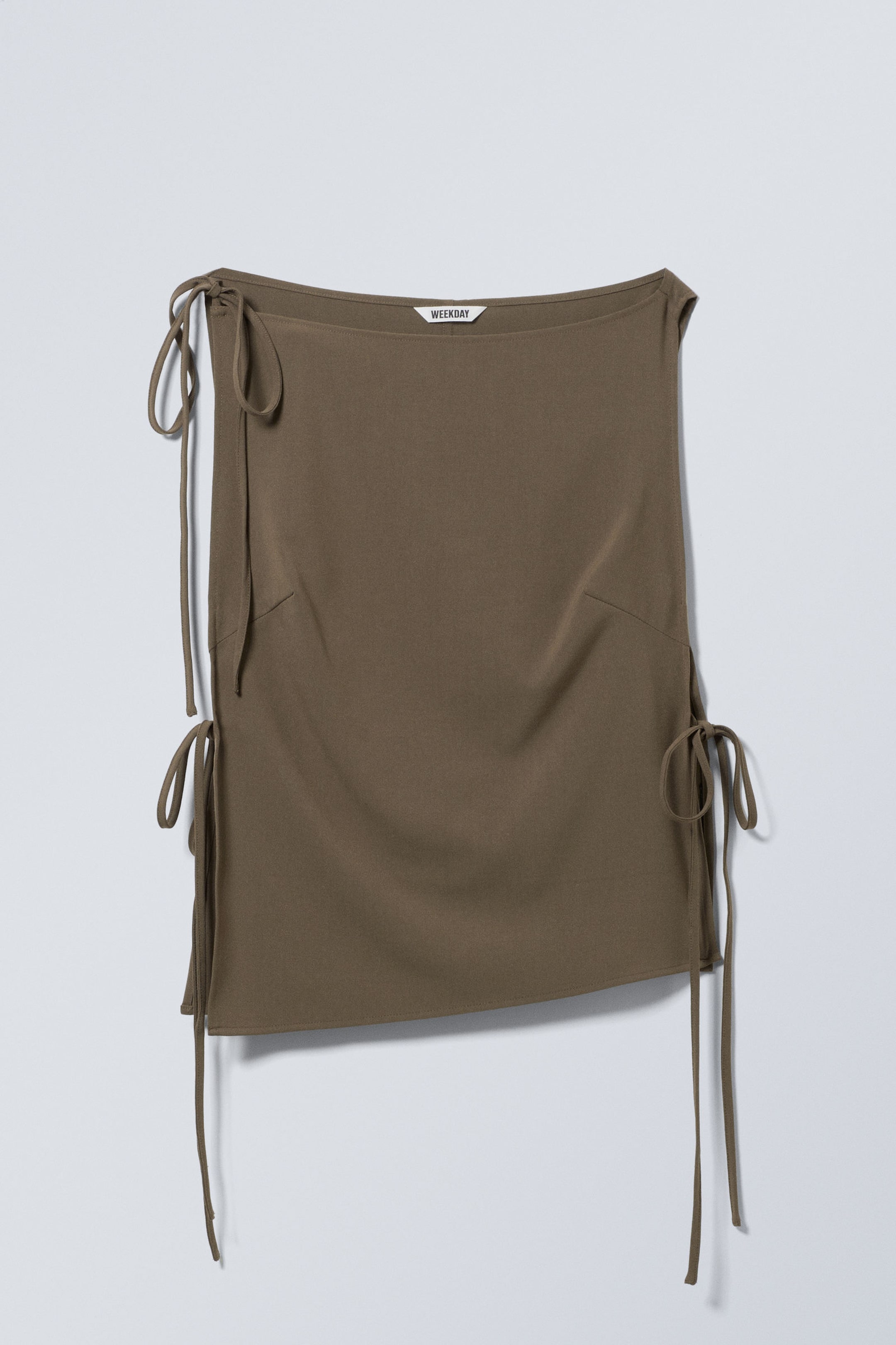 Dark Khaki Green - Slim Sleeveless Strap Top - 1
