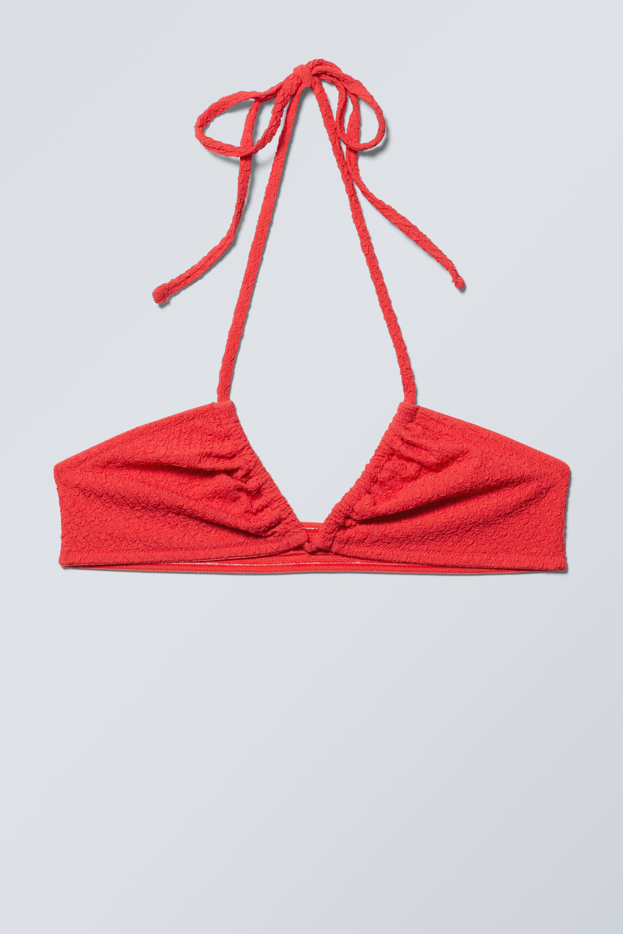 Red - Structured Bikini Top - 0