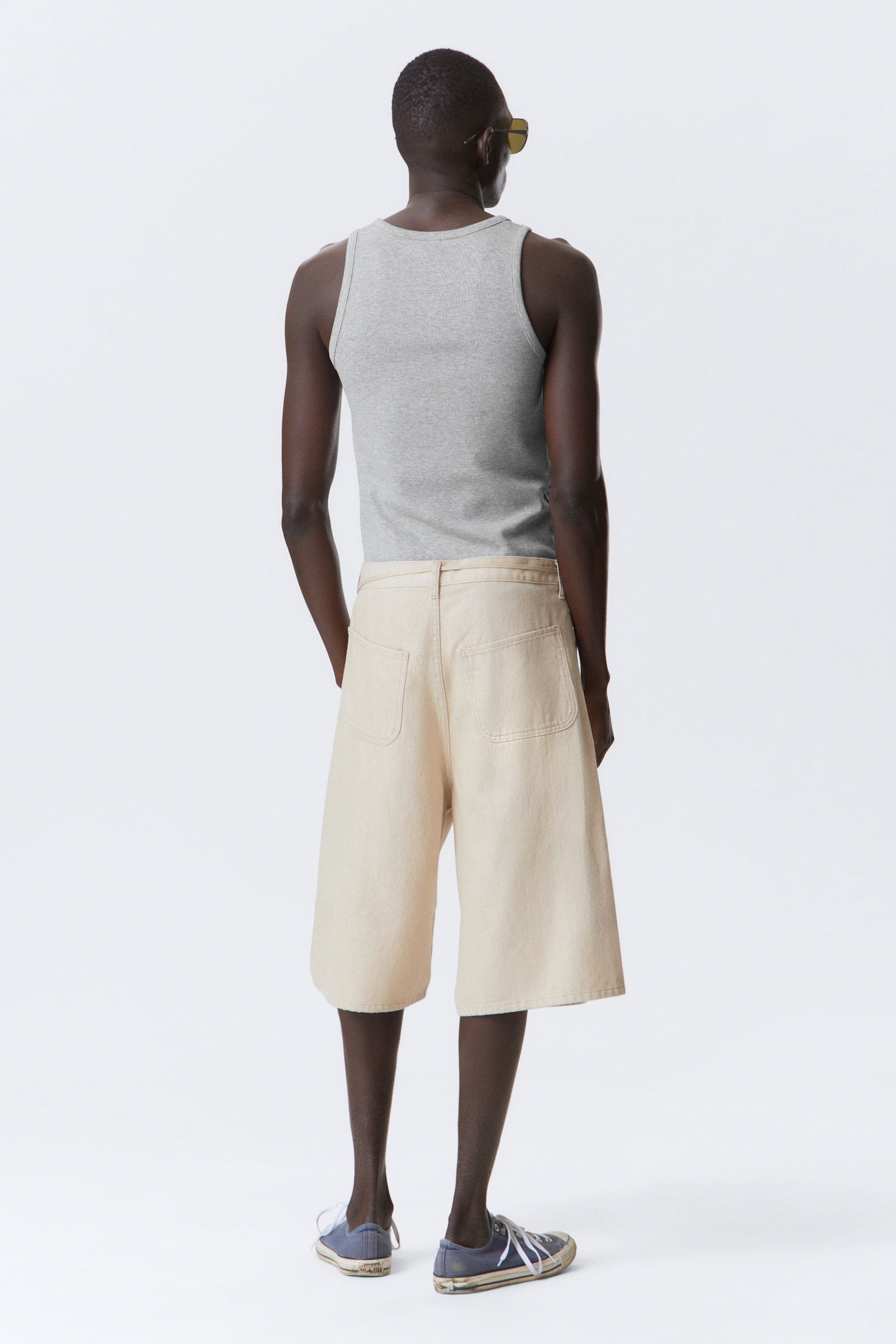 Ecru - Astro Loose Baggy Linen-Blend Shorts - 6