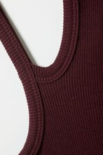 Burgundy - Strap Crop Top - 1