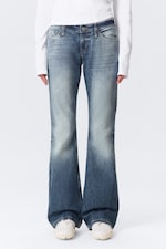 Board Blue - Medium Blue - Nova Low Rise Slim Bootcut Leg Jeans - 1