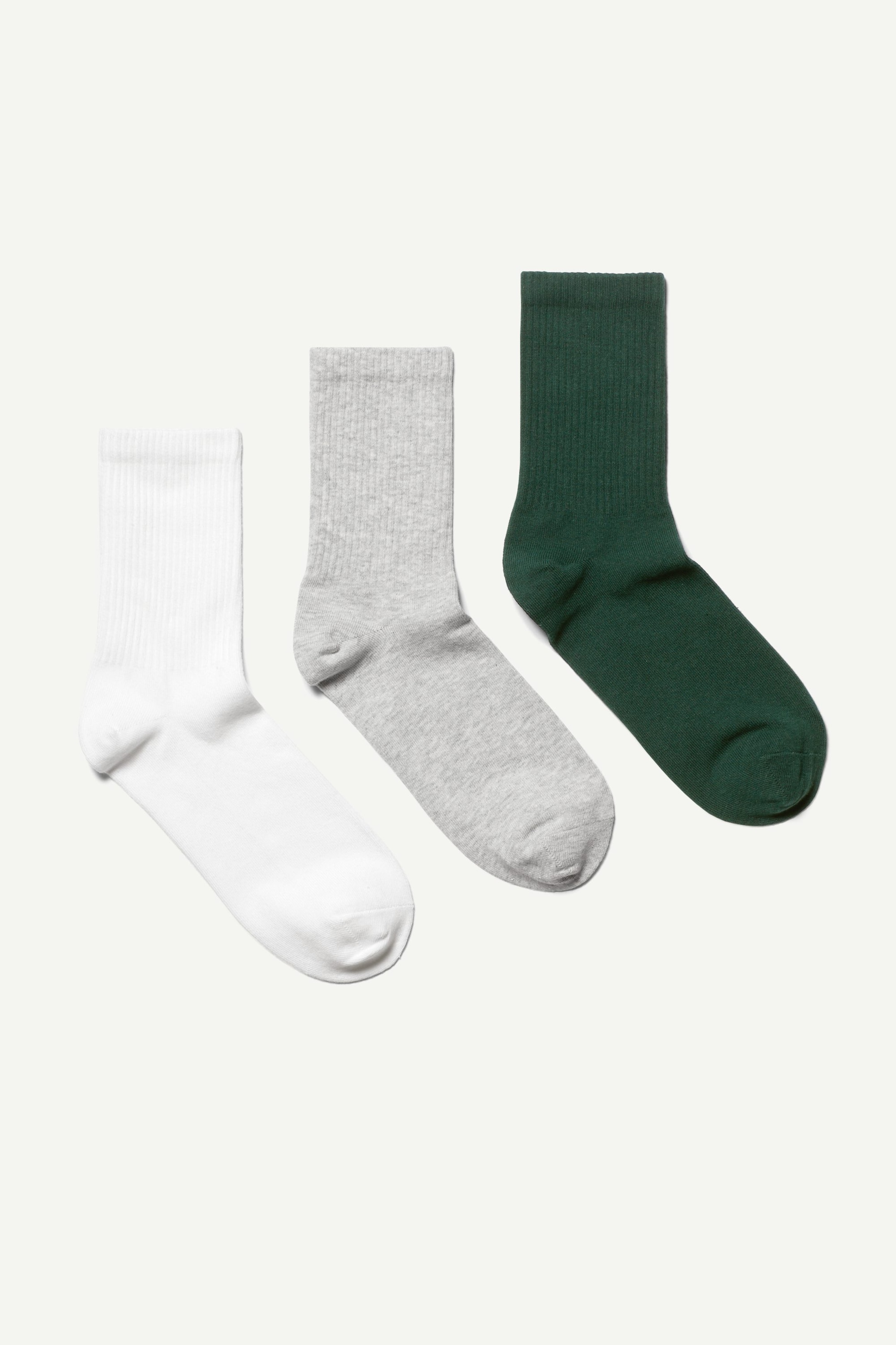 Svart/Grå/Vit - 3-pack sportstrumpor - 0