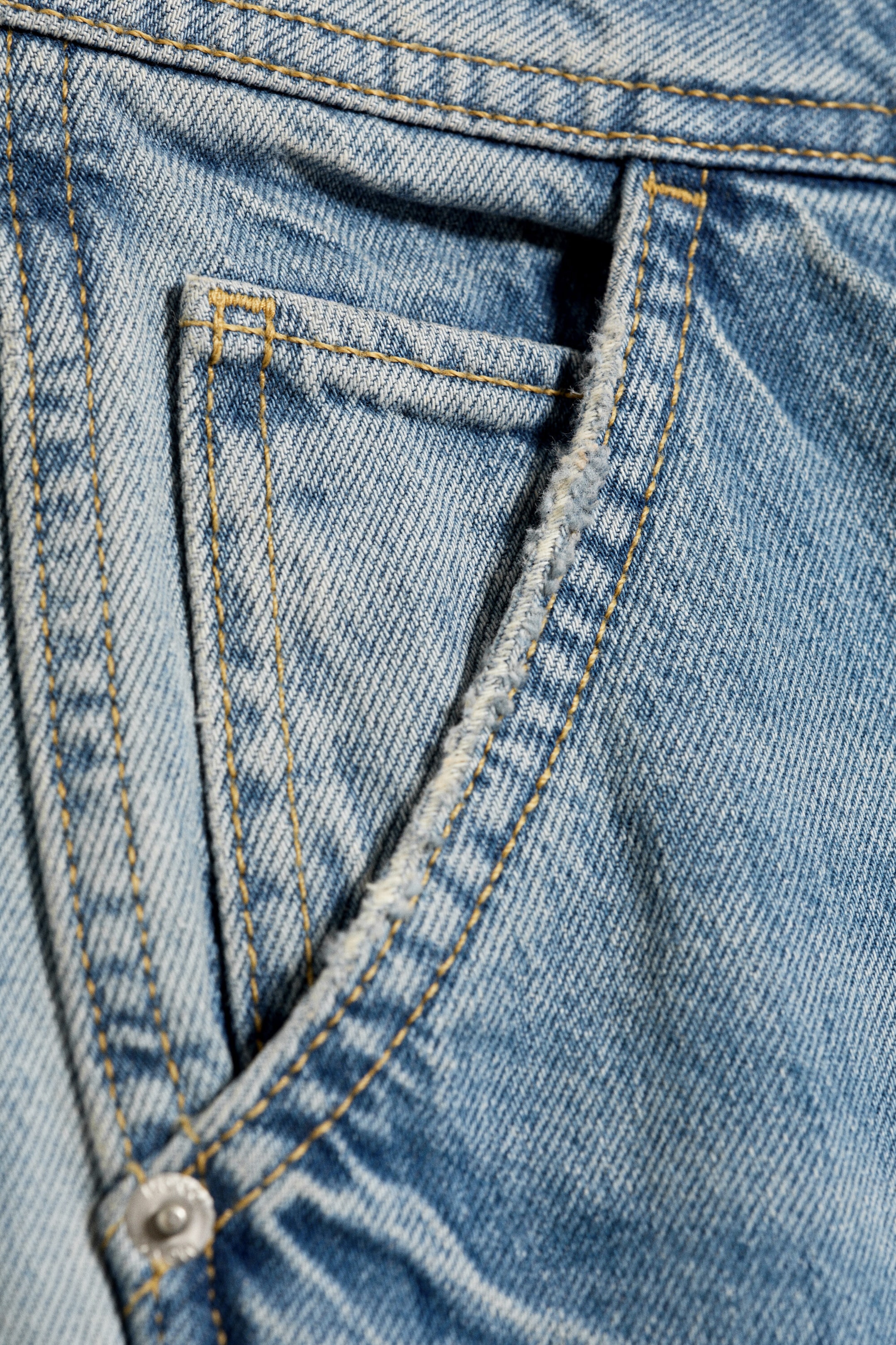 Faded Blue - Bleu moyen - JEAN WAVE TAILLE BASSE COUPE LOOSE - 6