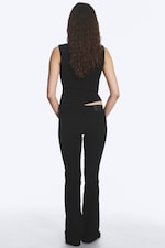 Black Rinse – svart - Luna smal jeans med lavt liv og bootcut - 4