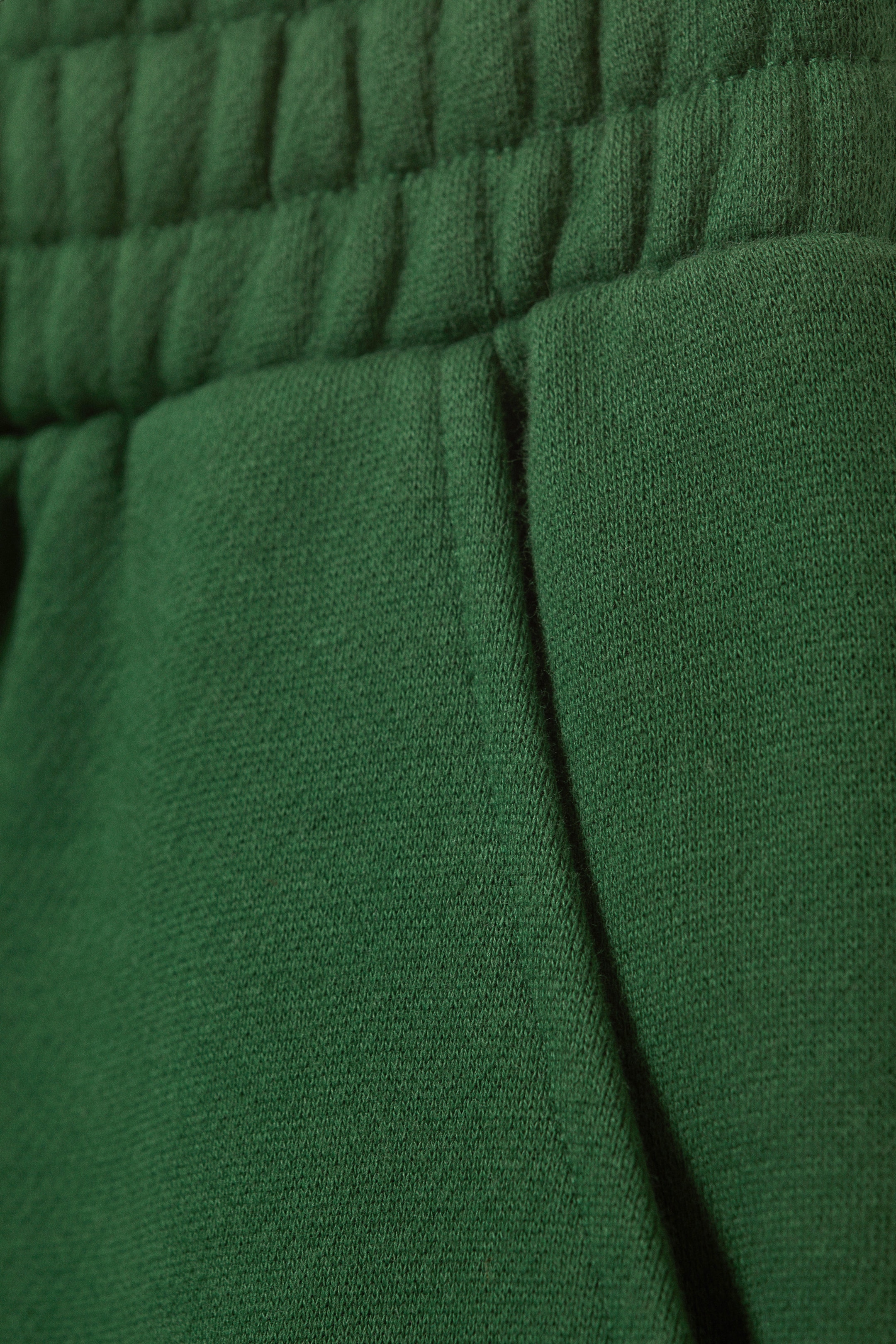 Donkergroen - Ruimvallende zware sweatpant - 2